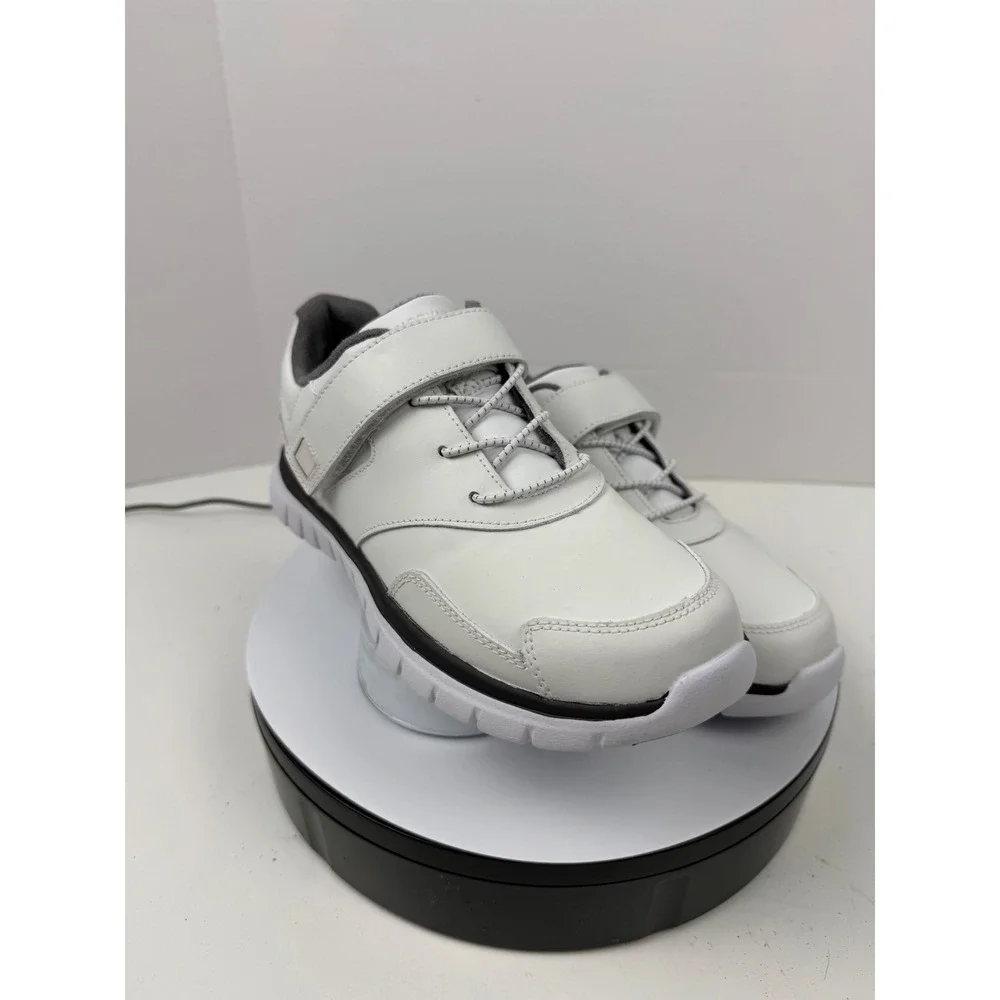 Anodyne Shoes for Custom Insoles Womens White Leather Adjustable Shoes Size‎ 7M